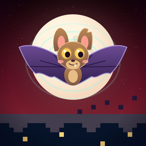 Echo app icon: a small bat with a notched ear in a ring of sound