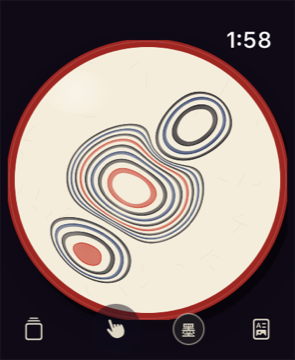 Apple Watch: swirling rings of ink in a little dish