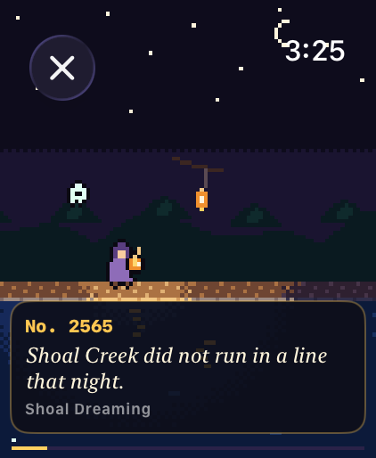 Apple Watch: walking with Lantern 037; a story's line on a card