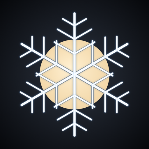 Thaw app icon: a six-sided frost crystal on a warm disc