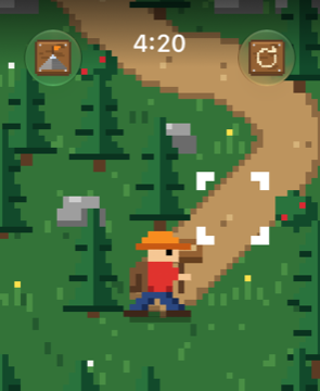 Apple Watch: the hiker aimed up the trail