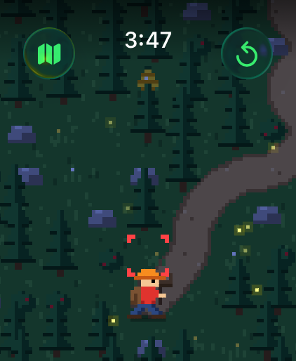 Apple Watch: a night hike lit by fireflies